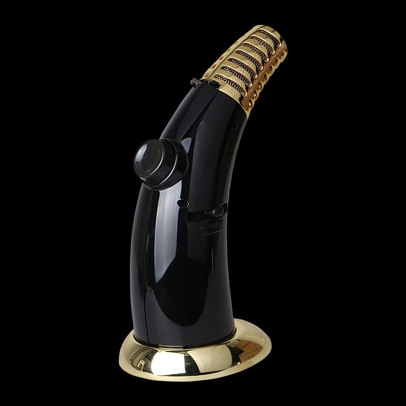 Creative Yellow&Black Titanium Single Torch Jet Windproof Metal Cigar Lighter W/ Original Gift Box COHIBA Creative Yellow&Black Titanium Single Torch Jet Windproof Metal Cigar Lighter W/ Original Gift Box