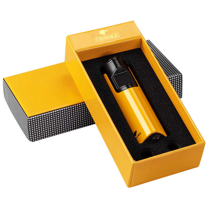 3 jets windproof jet flame infrared pulse ignition cigar lighter CB-0305 COHIBA 3 jets windproof jet flame infrared pulse ignition cigar lighter CB-0305