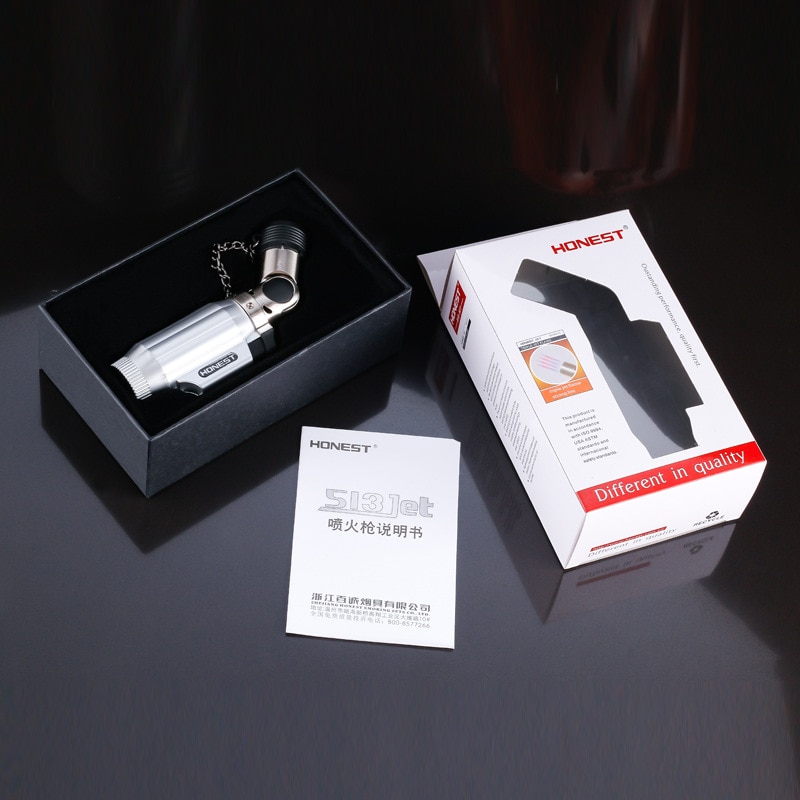 /lot inflatable metal Lighters portable four straight jet torch lighter as christmas windproof lighter with box 1pcs/lot 2017 inflatable metal Lighters portable four straight jet torch lighter as christmas gift windproof lighter with box