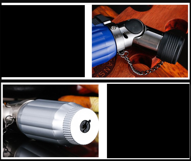 /lot inflatable metal Lighters portable four straight jet torch lighter as christmas windproof lighter with box 1pcs/lot 2017 inflatable metal Lighters portable four straight jet torch lighter as christmas gift windproof lighter with box