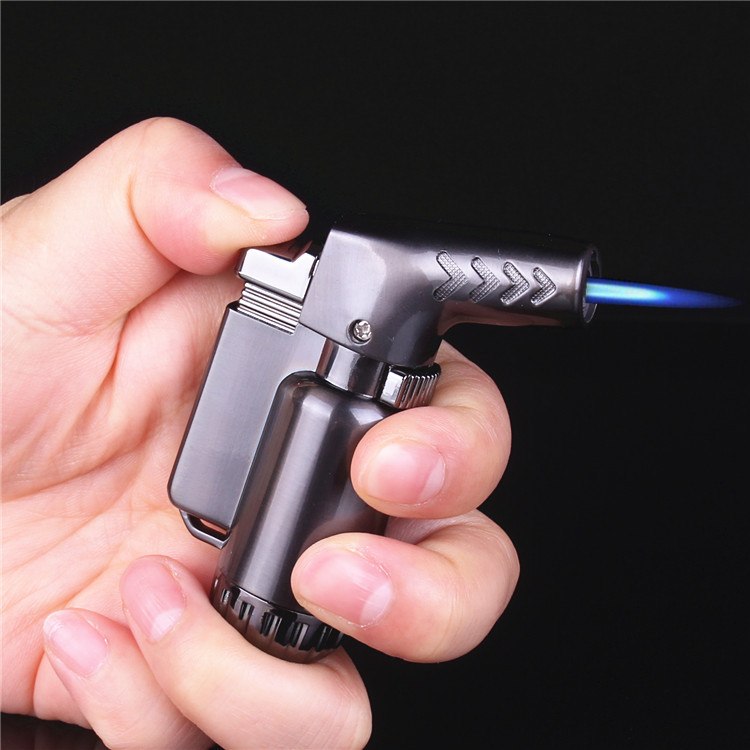 Hot Compact Gas Jet Lighter Torch Lighter Gasoline Fire Windproof Spray