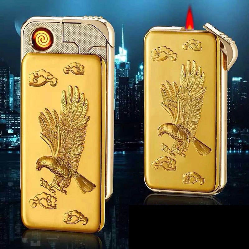 Electronic Lighter Both Rechargeable and Refillable Gas Windproof Metal 3D Dragon Tiger Eagle USB Cigarette Lighter Electronic Lighter Both Rechargeable and Refillable Gas Windproof Metal 3D Dragon Tiger Eagle USB Cigarette Lighter