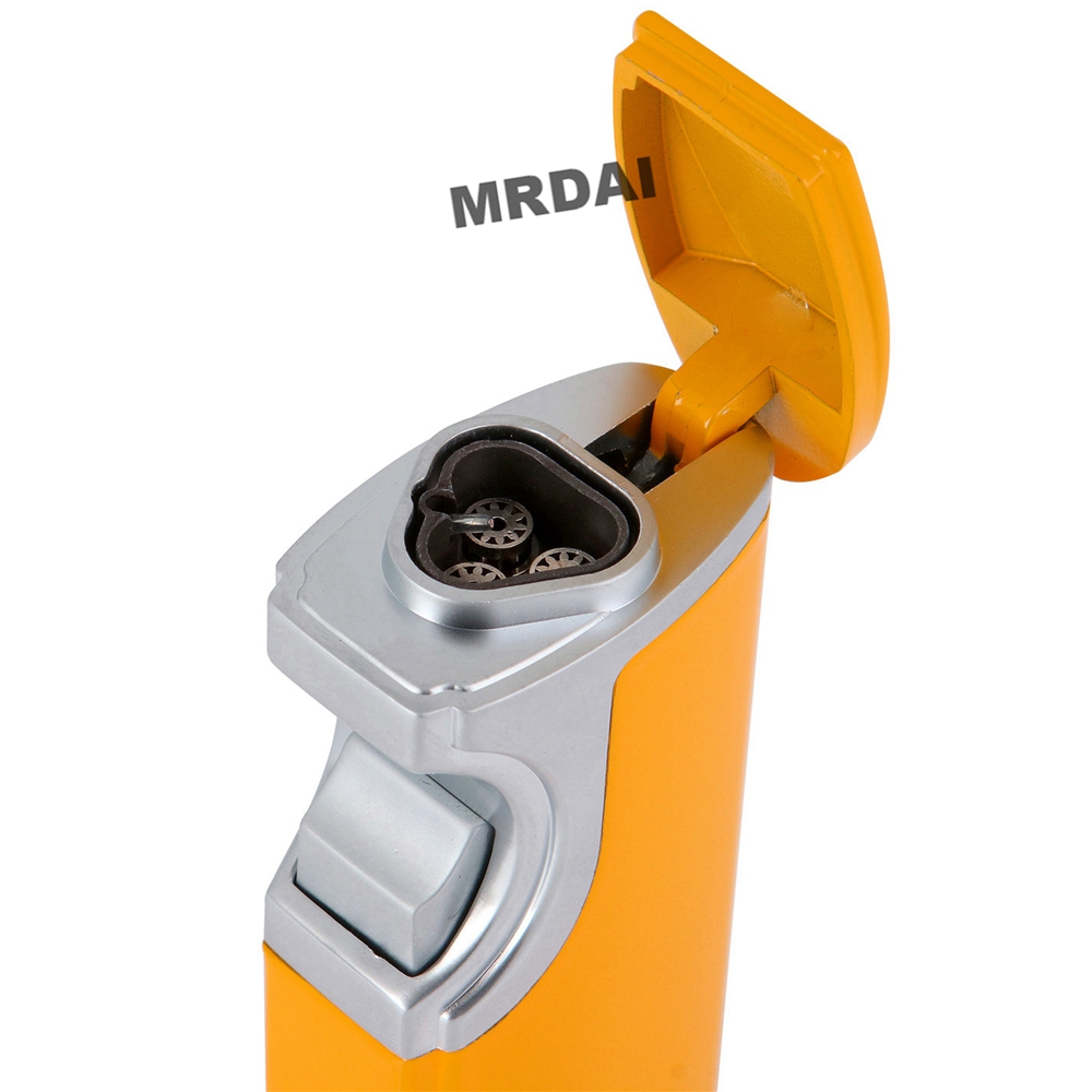 Metal Cigar Lighter Windproof 3 Blue Torch Jet Flame Cigarette Refillable Inflatable Butane Gas Electronic Lighters Gift COHIBA Metal Cigar Lighter Windproof 3 Blue Torch Jet Flame Cigarette Refillable Inflatable Butane Gas Electronic Lighters Gift