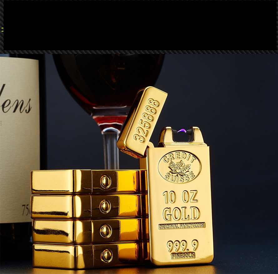 2016 Gold Arc Pulse Ligther USB charge Electronic Cigarette Lighters Flameless Windproof Electric Lighter Man Gift 2016 New Luxury Gold Arc Pulse Ligther USB charge Electronic Cigarette Lighters Flameless Windproof Electric Lighter Man Gift