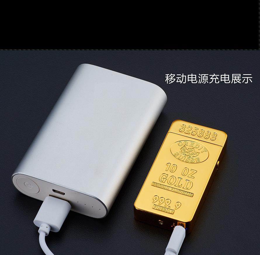 2016 Gold Arc Pulse Ligther USB charge Electronic Cigarette Lighters Flameless Windproof Electric Lighter Man Gift 2016 New Luxury Gold Arc Pulse Ligther USB charge Electronic Cigarette Lighters Flameless Windproof Electric Lighter Man Gift