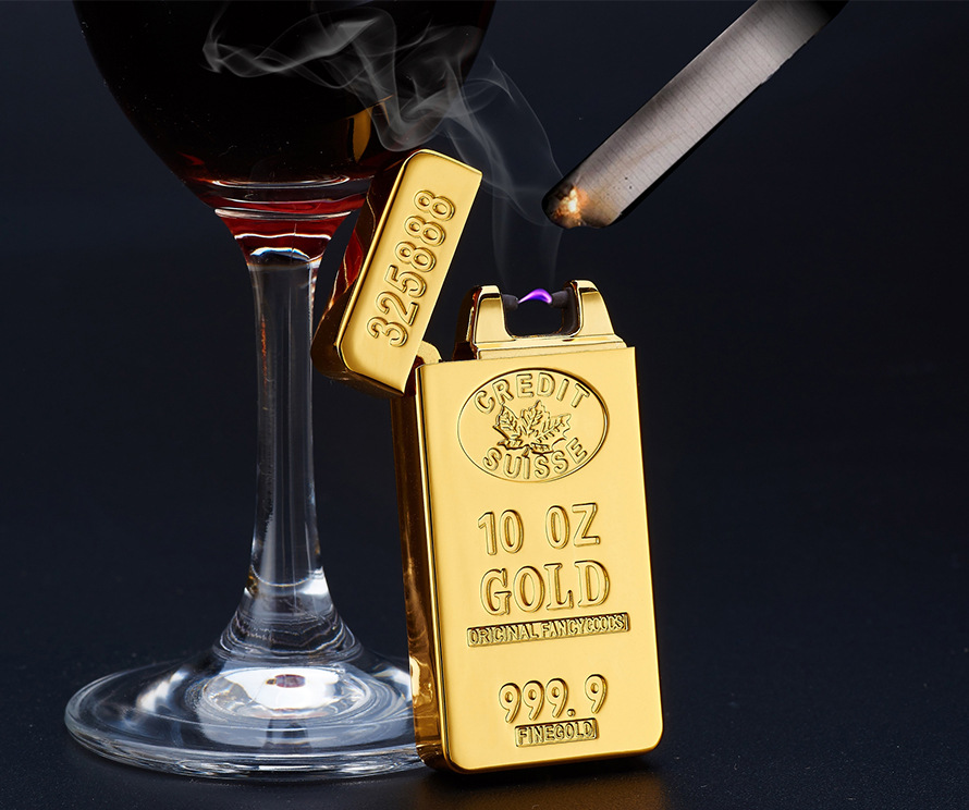 2016 Gold Arc Pulse Ligther USB charge Electronic Cigarette Lighters Flameless Windproof Electric Lighter Man Gift 2016 New Luxury Gold Arc Pulse Ligther USB charge Electronic Cigarette Lighters Flameless Windproof Electric Lighter Man Gift