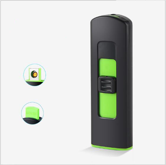USB lighters, double side ignition creative gifts, windproof electronic cigar lighter.portable ultrathin lighter
