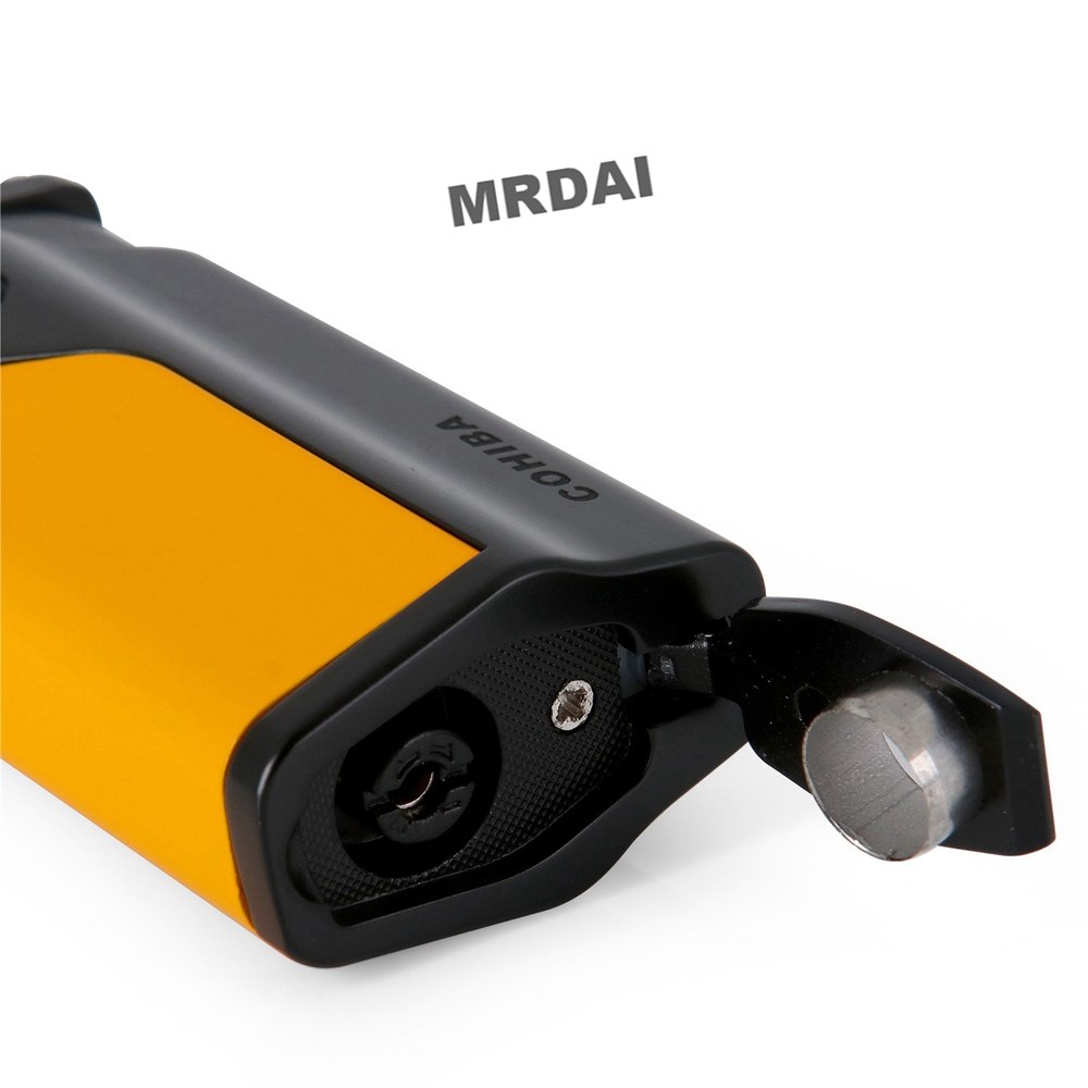 2108 Metal Cigar Lighter Windproof 3 Blue Torch Jet Flame Cigarette Refillable Inflatable Butane Gas Lighters Gift Box 2108 COHIBA Metal Cigar Lighter Windproof 3 Blue Torch Jet Flame Cigarette Refillable Inflatable Butane Gas Lighters Gift Box