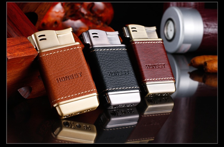 10pcs/lot leather metal plasma lighter side fire design butane lighter encendedor gadgets for men with box isqueiro 10pcs/lot 2017 leather metal plasma lighter side fire design butane lighter encendedor gadgets for men with gift box isqueiro