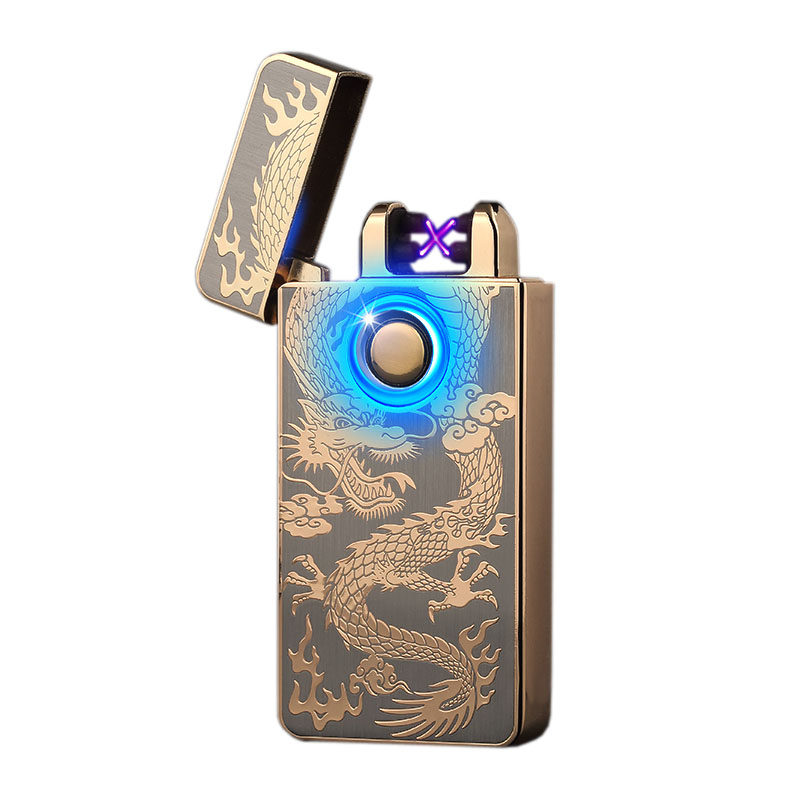 Double Arc Electric Lighters USB Charging Lighters For Cigarette Kitchen Smoke Lighters Fingerprint Operate Lighters Windproof Double Arc Electric Lighters USB Charging Lighters For Cigarette Kitchen Smoke Lighters Fingerprint Operate Lighters Windproof