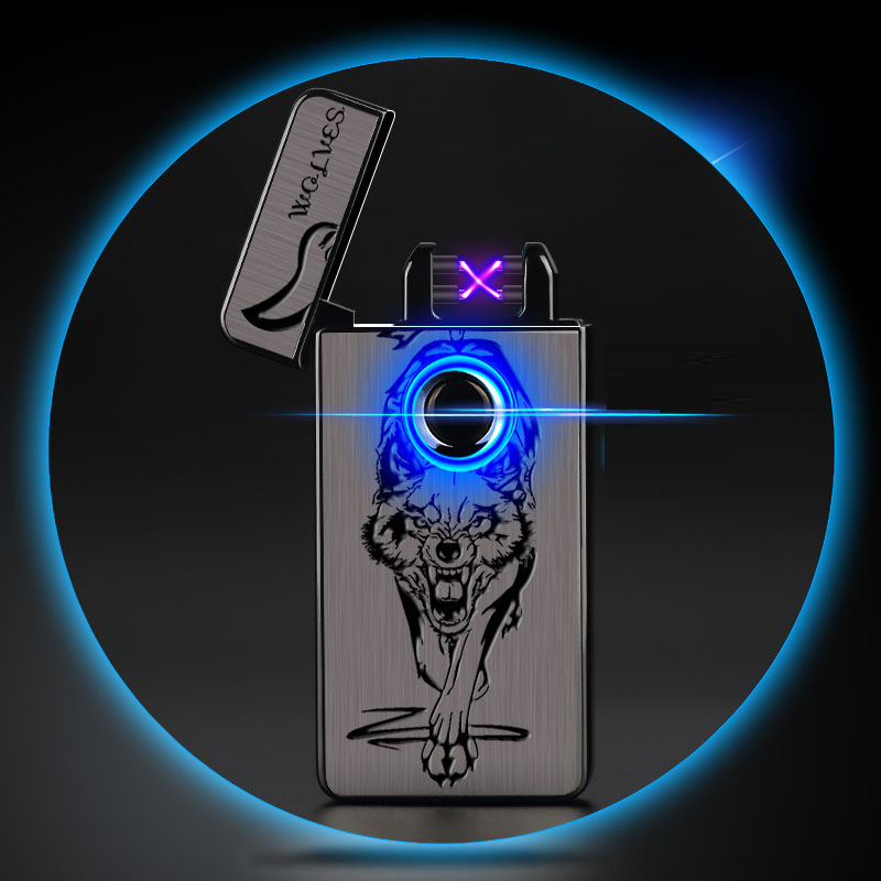 Double Arc Electric Lighters USB Charging Lighters For Cigarette Kitchen Smoke Lighters Fingerprint Operate Lighters Windproof Double Arc Electric Lighters USB Charging Lighters For Cigarette Kitchen Smoke Lighters Fingerprint Operate Lighters Windproof