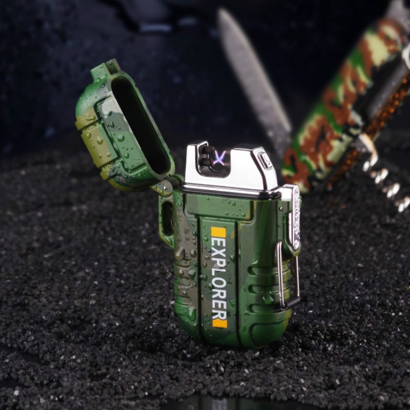 F12 Double Arc Rechargeable Lighter Outdoor Portable Waterproof Windproof Electronic Cigarette Lighter F12 Double Arc Rechargeable Lighter Outdoor Portable Waterproof Windproof Electronic Cigarette Lighter