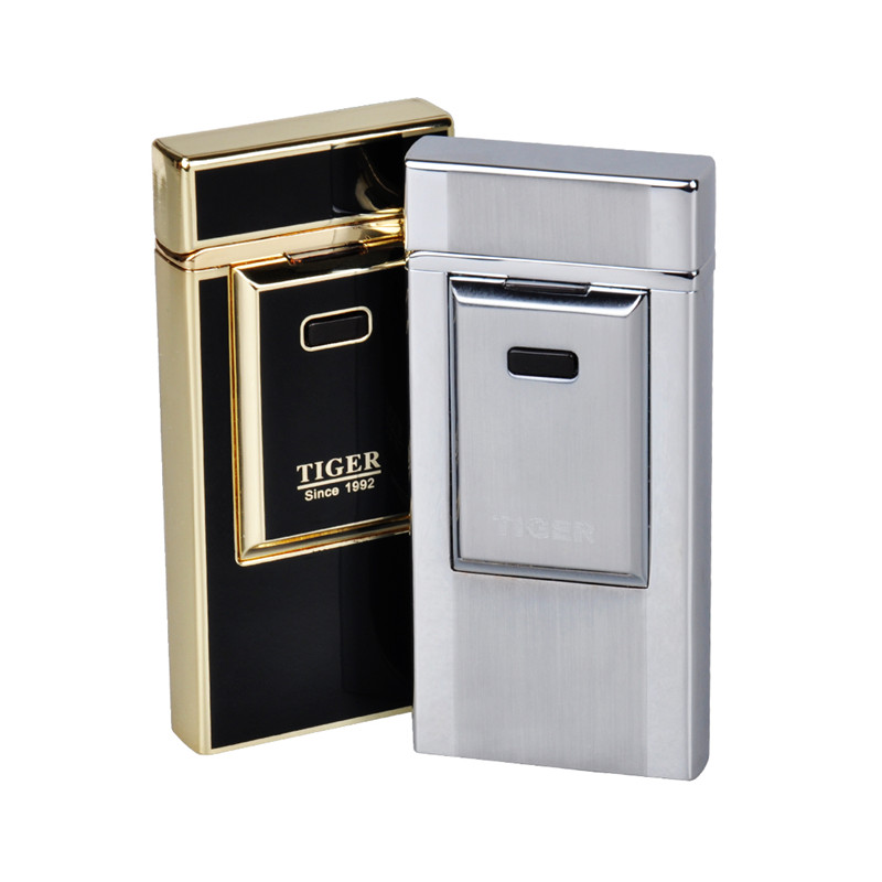 Tiger USB Rechargeable Electric Cigarette Lighters Arc Windproof Electronic Flameless Torch Metal Lighters Tiger USB Rechargeable Electric Cigarette Lighters High-end Arc Windproof Electronic Flameless Torch Metal Lighters