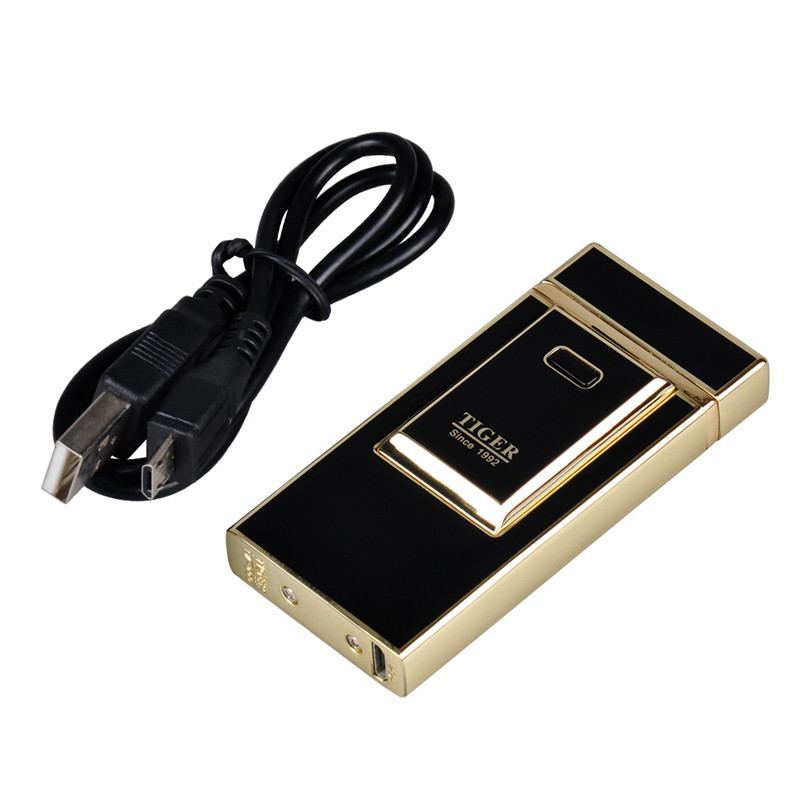 Tiger USB Rechargeable Electric Cigarette Lighters Arc Windproof Electronic Flameless Torch Metal Lighters Tiger USB Rechargeable Electric Cigarette Lighters High-end Arc Windproof Electronic Flameless Torch Metal Lighters