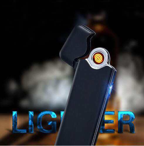 personality Ultrathin USB electrical charing lighter mini portable men’s fashion cigarette lighter heating wire personality Ultrathin USB electrical charing lighter mini portable men's gift 2018 new fashion cigarette lighter heating wire