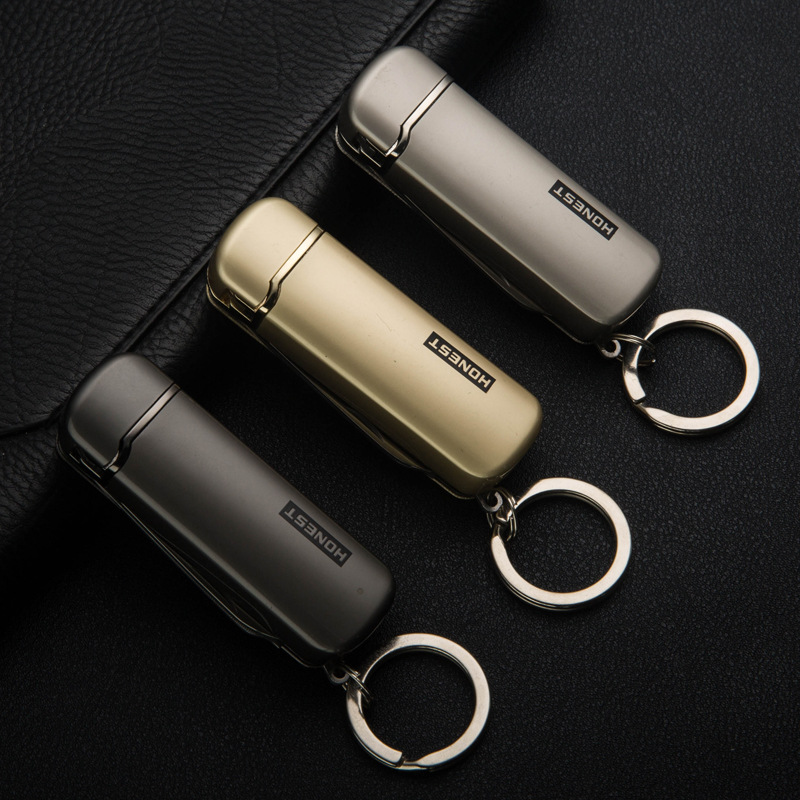 10pcs/lot 3color Outdoor multi-function lighter 2016 metal windproof Lighter with scissors for men as christmas isqueiro 10pcs/lot 3color Outdoor multi-function lighter 2016 metal windproof Lighter with scissors for men as christmas gift isqueiro