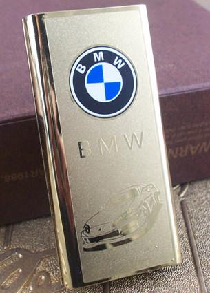 2PCS/LOT Golden Car Logo Pattern Electronic Windproof Cigar Lighter Flameless USB Lighter 2PCS/LOT Fashion Golden Car Logo Pattern Electronic Windproof Cigar Lighter Flameless USB Lighter