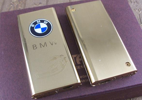 2PCS/LOT Golden Car Logo Pattern Electronic Windproof Cigar Lighter Flameless USB Lighter 2PCS/LOT Fashion Golden Car Logo Pattern Electronic Windproof Cigar Lighter Flameless USB Lighter