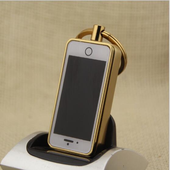 Creative mobile phone model USB rechargeable electronic lighter key buckle men’s Creative mobile phone model USB rechargeable electronic lighter key buckle men's gift