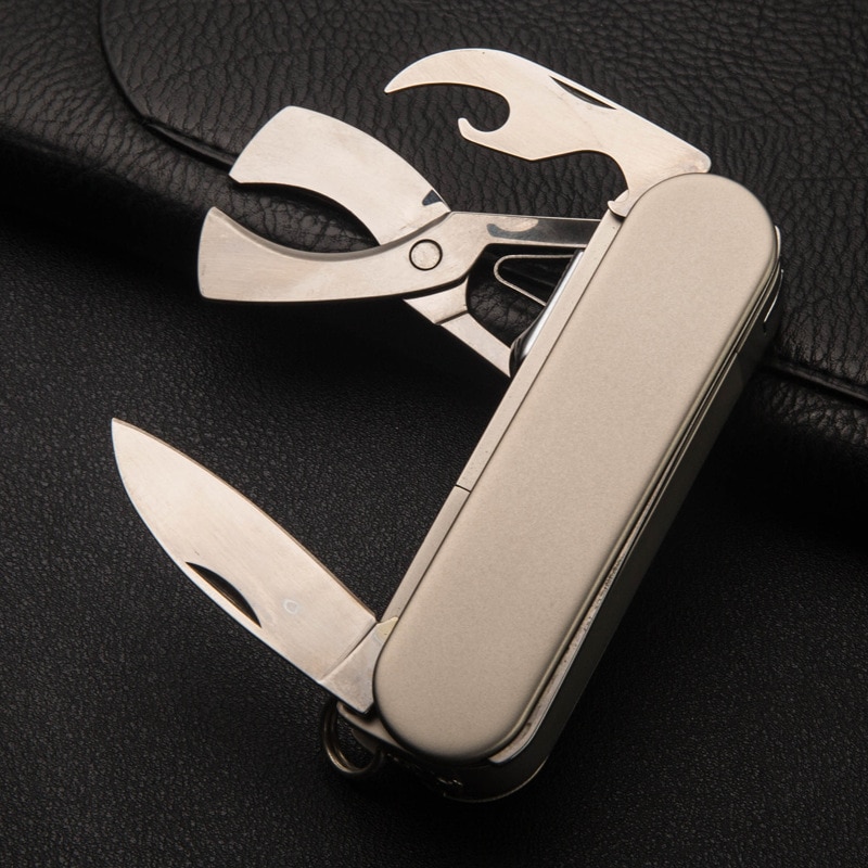 2pcs/lot Multi-function 2017 outdoor gas lighter with box as smoke tool or christmas gift Cool jet lighter with knife isqueiro