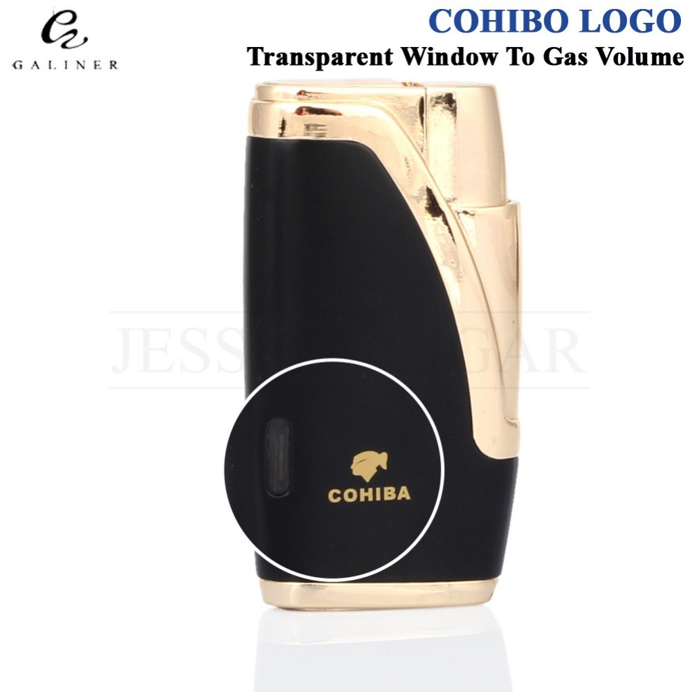 Metal 1 Jet Flame Cigar Lighter Refillable Butane Gas Torch Lighters Cigarette Smoking Lighter With Cigar Punch COHIBA Gadgets Metal 1 Jet Flame Cigar Lighter Refillable Butane Gas Torch Lighters Cigarette Smoking Lighter With Cigar Punch