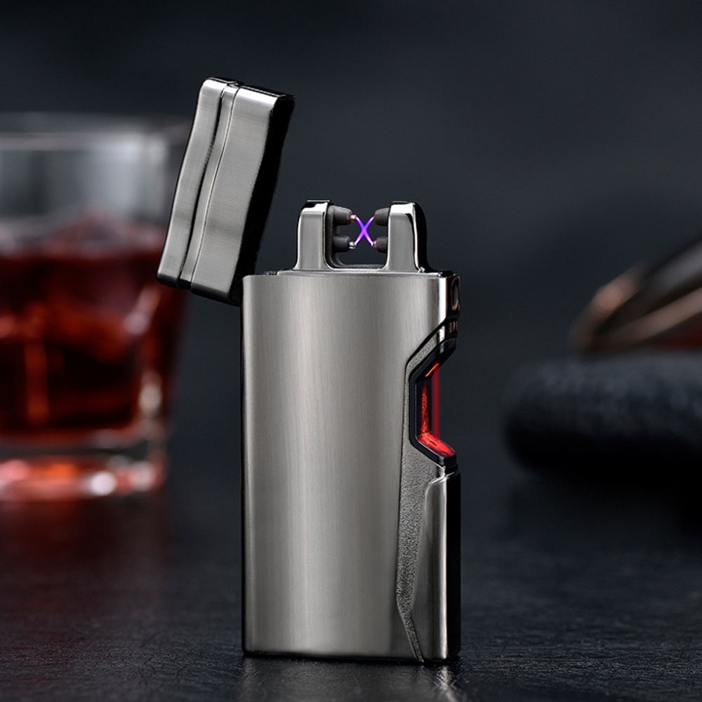 Double Pulsed Arc Lighter Infrared laser induction USB Cigarette Plasma