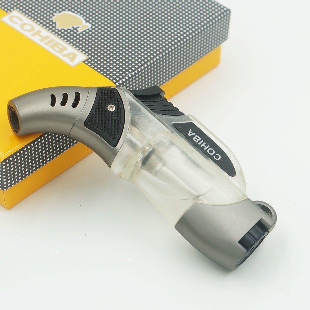 Scabbard Style Torch Jet Flame Cigar Lighter Butane Gas Cigarette Lighters COHIBA Scabbard Style Torch Jet Flame Cigar Lighter Butane Gas Cigarette Lighters