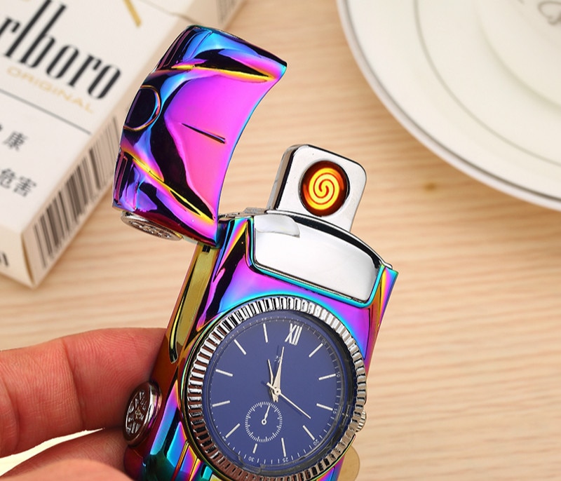 Creative Sports Car Shape with Watch Function Windproof Electronic Cigar Lighter Personality Rechargeable USB Lighter Creative Sports Car Shape with Watch Function Windproof Electronic Cigar Lighter Personality Rechargeable USB Lighter