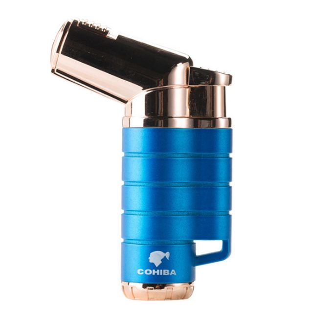 am128 gun style windproof metal butane jet gas lighter