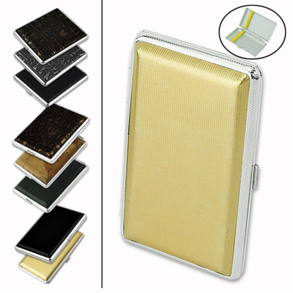 Sale Classic Leather & Alloy Cigarette Case Box Metal Holder 14/16/18pcs Cigars Container for Lighter 8 Styles 2018 Sale Classic Leather & Alloy Cigarette Case Box Metal Holder 14/16/18pcs Cigars Container for Lighter 8 Styles