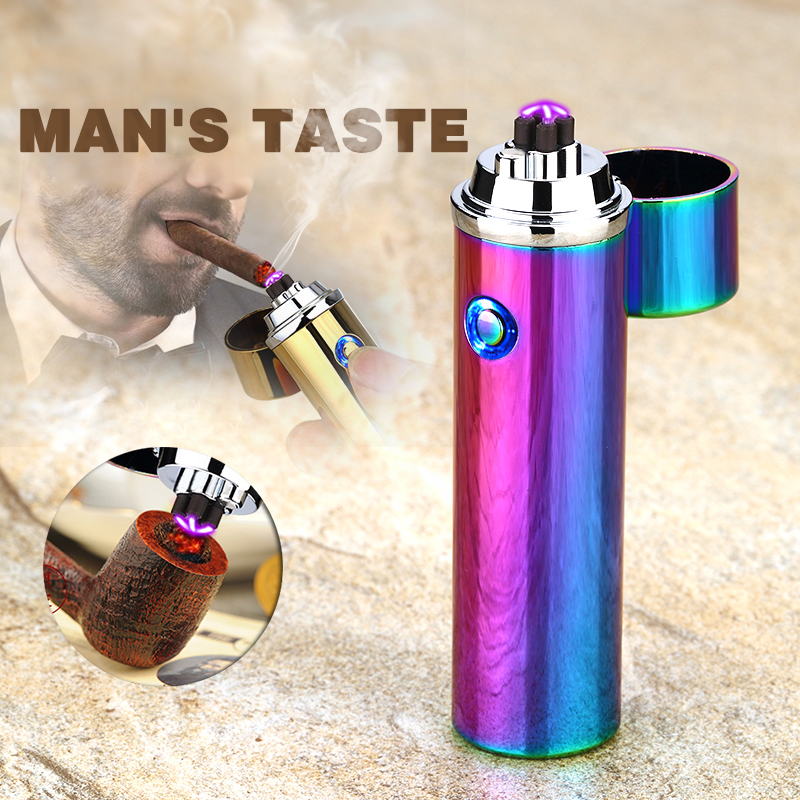 Noble Cylinder LED Windpro Of Smoke Lighter Cross Double Arc Lighter USB Pulse Cigar Lighters Electronic Pipe Cigarette Lighters Noble Cylinder LED Windpro Of Smoke Lighter Cross Double Arc Lighter USB Pulse Cigar Lighters Electronic Pipe Cigarette Lighters