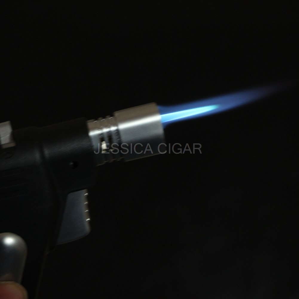 Business Metal Gun Cigar Lighter Windproof Table 1 Torch Jet Flame Lighters Butane Gas Cigarette Lighter With Gift Box COHIBA Business Metal Gun Cigar Lighter Windproof Table 1 Torch Jet Flame Lighters Butane Gas Cigarette Lighter With Gift Box
