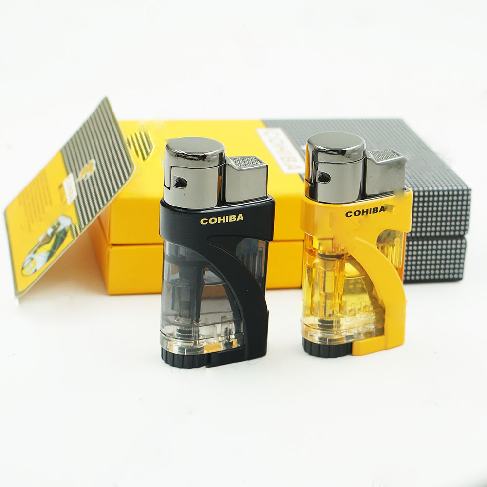 Cohiba 2 Torch Jet Flame Pocket Cigar Lighter Butane Gas Cigarette