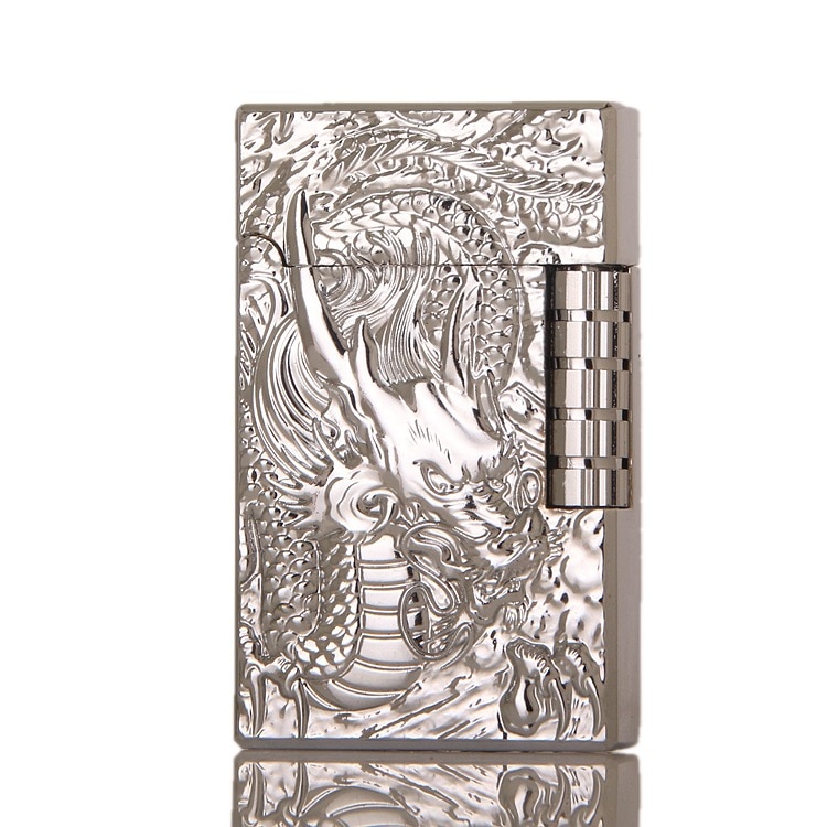 Long 3D Metal LONIC Lighters Flanked Grinding Wheel Flames Lighter Creative Metal Lighters NO GAS Long 3D Metal LONIC Lighters Flanked Grinding Wheel Flames Lighter Creative Metal Lighters NO GAS