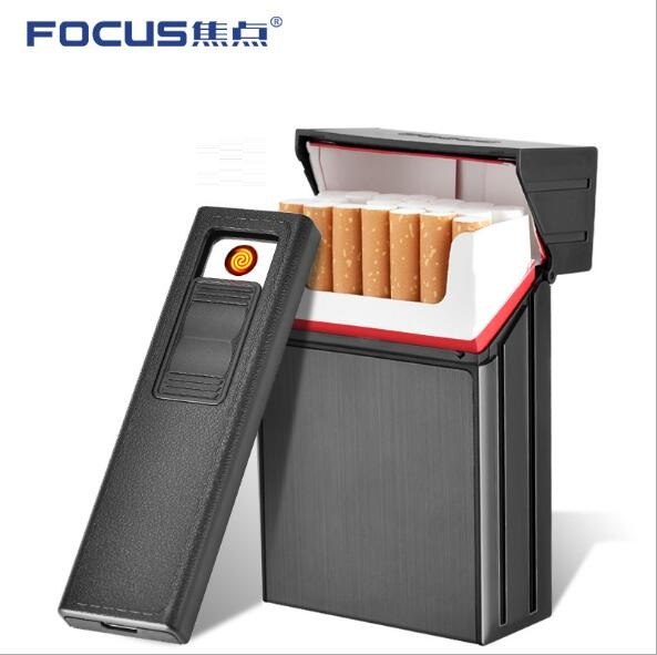 Cigarette box, 20 cigarettes pack, portable cigarette case, personalized and detachable USB lighter. Cigarette box, 20 cigarettes pack, portable cigarette case, personalized and detachable USB lighter.