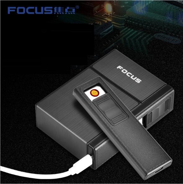 Cigarette box, 20 cigarettes pack, portable cigarette case, personalized and detachable USB lighter. Cigarette box, 20 cigarettes pack, portable cigarette case, personalized and detachable USB lighter.