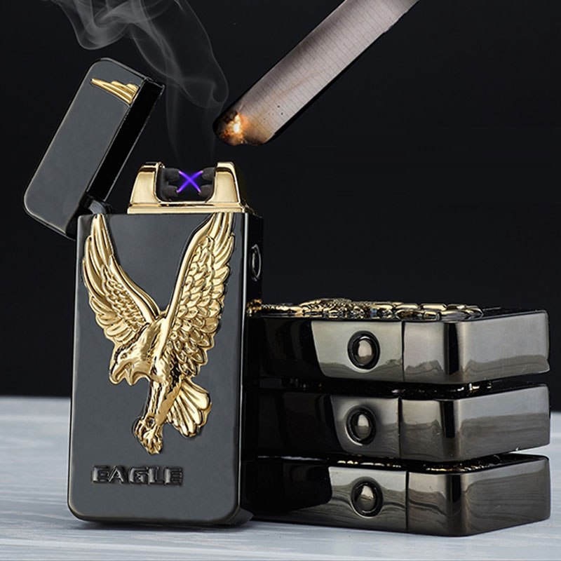 Double Arc Cigarette Lighter USB Charging Portable Pocket Lighter Dragon Eagle Pattern Creative Ignition Gifts For Friend Family Double Arc Cigarette Lighter USB Charging Portable Pocket Lighter Dragon Eagle Pattern Creative Ignition Gifts For Friend Family