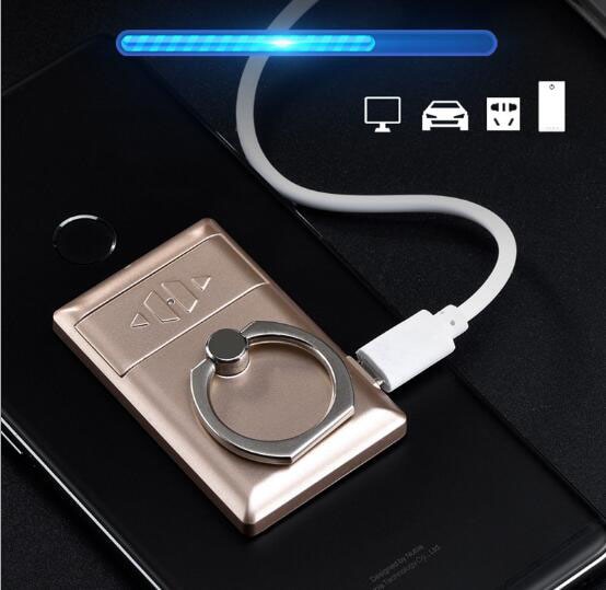 USB charging lighter, small personalized mobile phone bracket