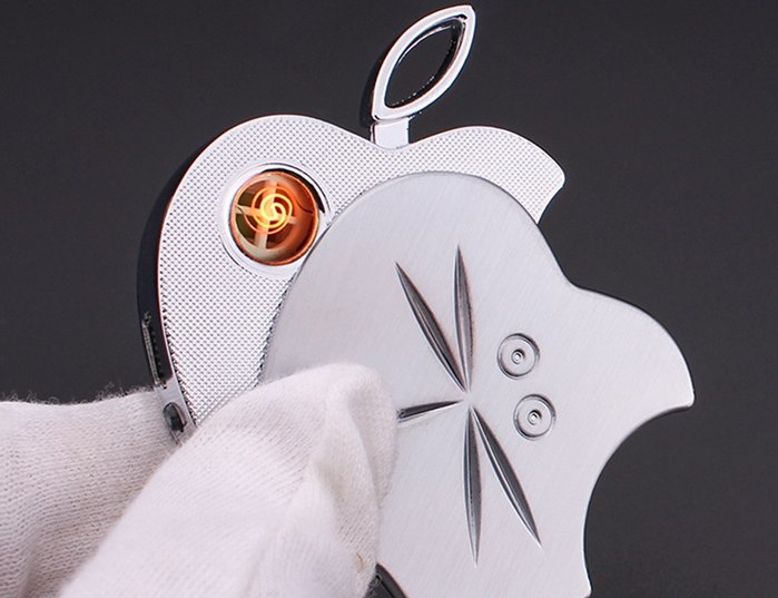 Eco-friendly Creative Electronic USB Appler Shaped Rechargeable Flameless Cigar Lighter USB charging lighters Eco-friendly Creative Electronic USB Appler Shaped Rechargeable Flameless Cigar Lighter USB charging lighters