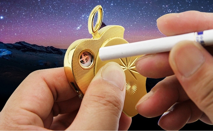 Eco-friendly Creative Electronic USB Appler Shaped Rechargeable Flameless Cigar Lighter USB charging lighters Eco-friendly Creative Electronic USB Appler Shaped Rechargeable Flameless Cigar Lighter USB charging lighters