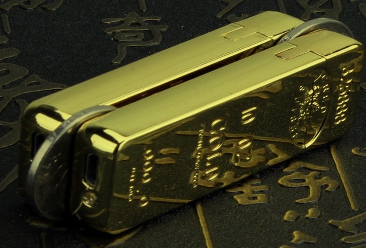 Gold Bar Shape Electronic Rechargeable Flameless Cigar Lighter USB charging lighters High Quality Gold Bar Shape Electronic Rechargeable Flameless Cigar Lighter USB charging lighters