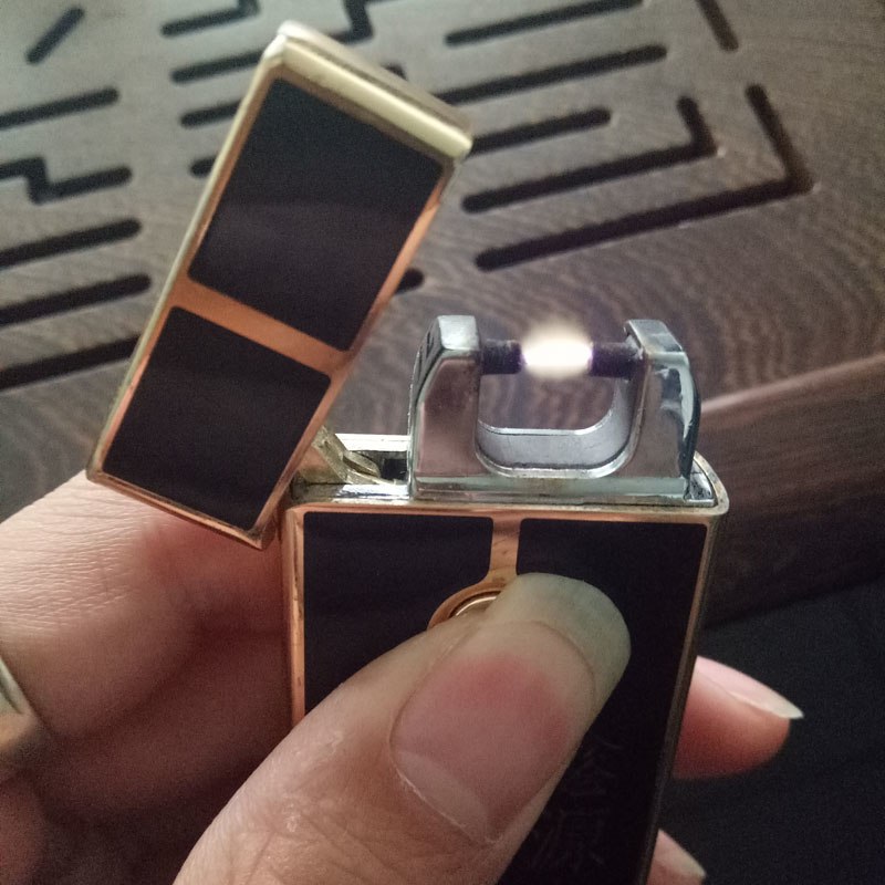 New USB Electronic Cigarette Pulse Lighter Windproof Burner Arc Plasma Fireball Electric Rechargeable Lighter Cigarette in 1 Sec