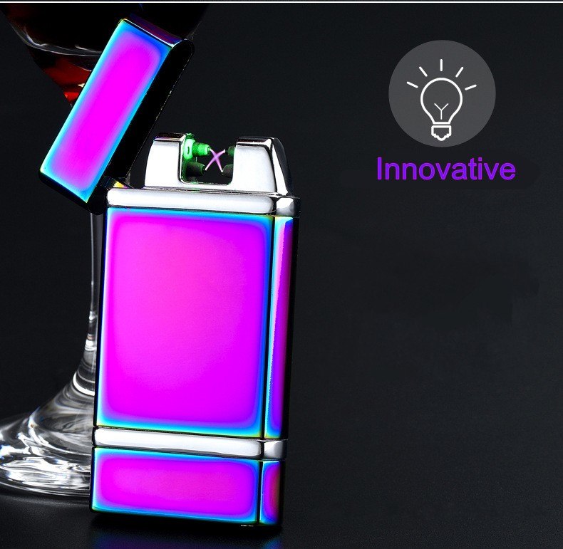 New 2 Cross Arc USB Electronic Lighter Double Arc Pulse Ligthers Novelty Light Sensitive Cigarette Lighters Windproof 2018 New 2 Cross Arc USB Electronic Lighter Double Arc Pulse Ligthers Novelty Light Sensitive Cigarette Lighters Windproof