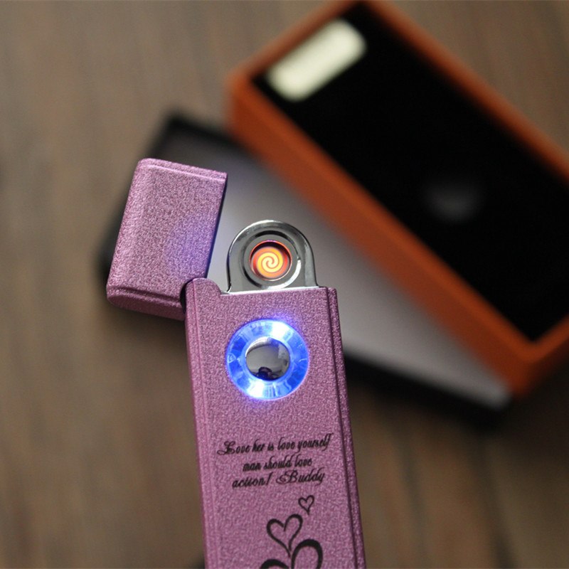 Double Side Lighting with Coarse Tungsten Wire Windproof Electronic USB Cigarette Lighter with Lighting Button Double Side Lighting with Coarse Tungsten Wire Windproof Electronic USB Cigarette Lighter with Lighting Button