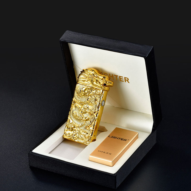 Style Dragon Design Double Arc Electronic Lighter USB Charging Lighters Zinc Alloy Shell Portable Mini Cigarette Ignition China Style Dragon Design Double Arc Electronic Lighter USB Charging Lighters Zinc Alloy Shell Portable Mini Cigarette Ignition