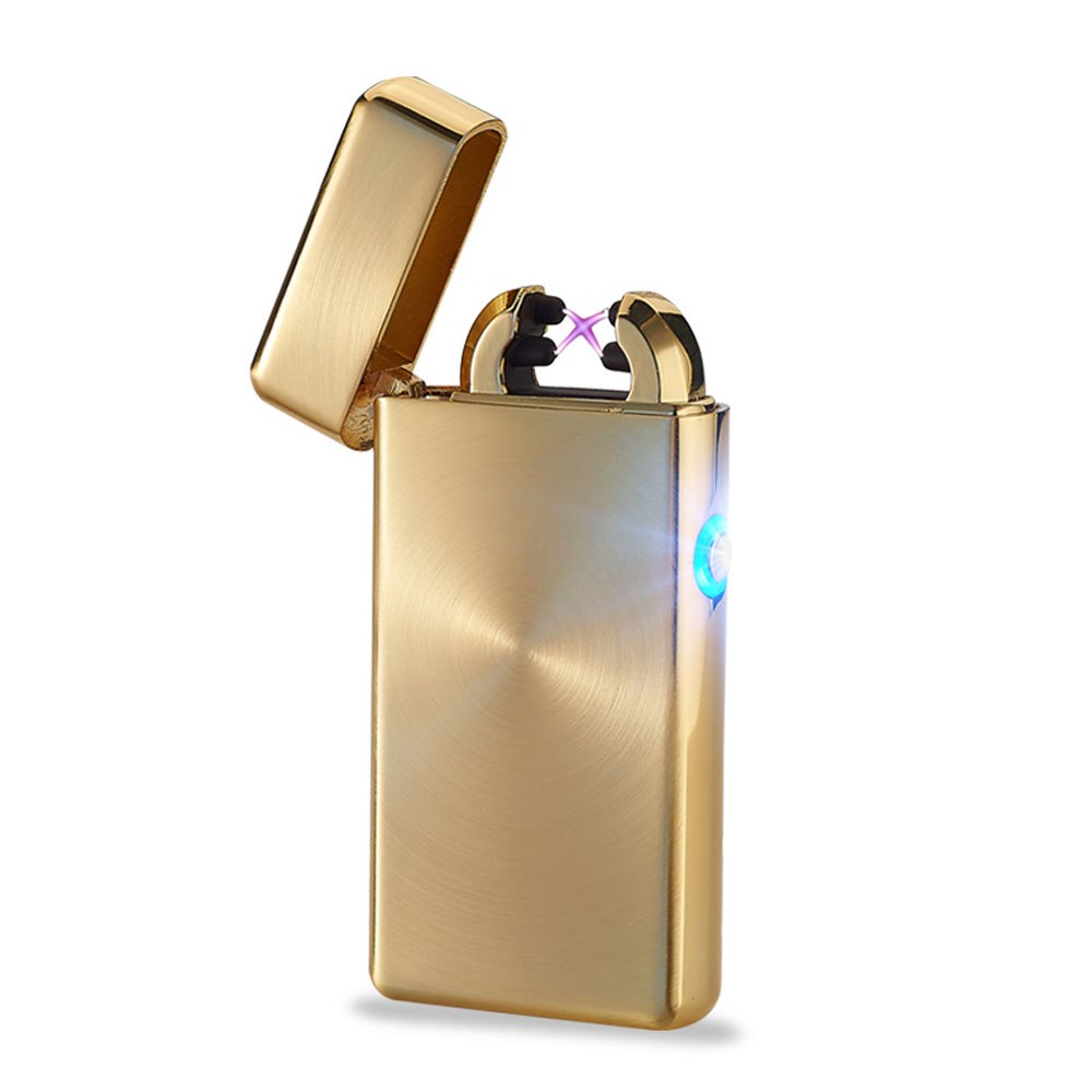 Electric USB Rechargeable No Gas Smokeless Arc Lighters Personalized Cross Double Pulse Slim Lighter Electric USB Rechargeable No Gas Smokeless Arc Lighters Personalized Cross Double Pulse Slim Lighter