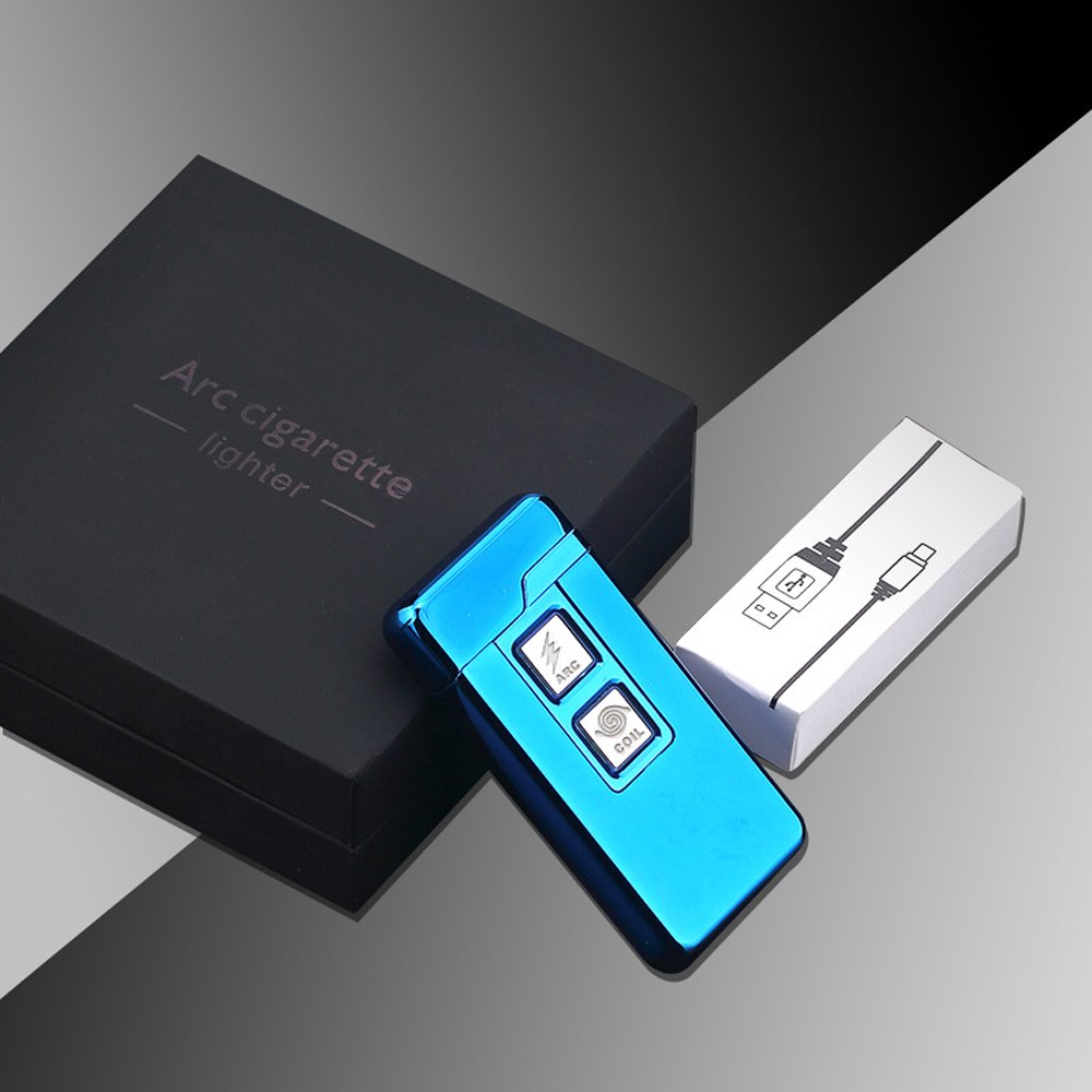 New 2 in 1 Coil and Arc Lighter Smart Electronic USB Lighters Dual-purpose Touch Induction Ignition Metal Cigarette Lighter 2017 New 2 in 1 Coil and Arc Lighter Smart Electronic USB Lighters Dual-purpose Touch Induction Ignition Metal Cigarette Lighter