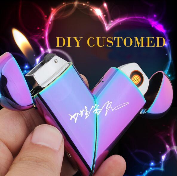 Creative LOVE model gas and electric usb rechargable lighter portable smoking accessories men’s Creative LOVE model gas and electric usb rechargable lighter portable smoking accessories men's gift