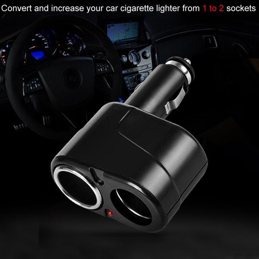 Charger Socket Splitter 12V Xmas Socket Double Dual Adapter Splitter Car high quality Dual Car Cigar Lighter Charger Socket Splitter 12V Xmas Socket Double Dual Adapter Splitter Car Accessorieshigh quality Dual Car Cigar Lighter