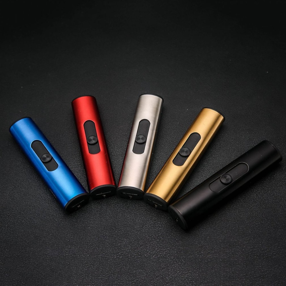 Compact Size USB Rechargeable Smoke Cigar Lighters Cylindrical Shape Windproof Mini Electric Double Side Smoking Lighter 2018 Compact Size USB Rechargeable Smoke Cigar Lighters Cylindrical Shape Windproof Mini Electric Double Side Smoking Lighter